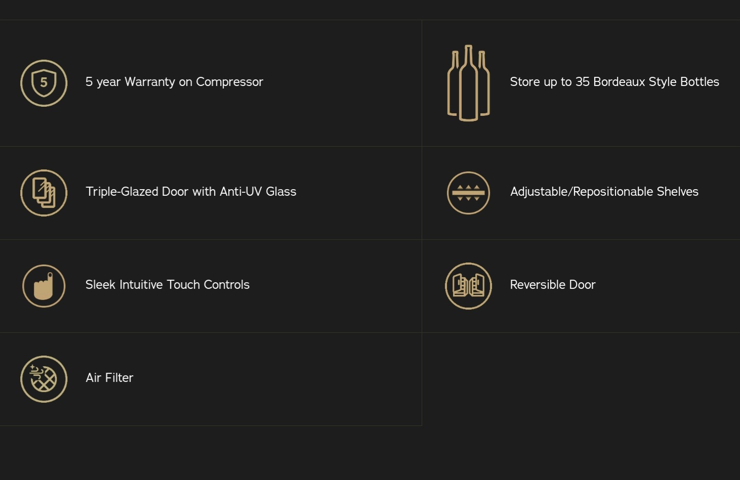 Vintec VWS830FAS-X 35 BOTTLES SINGLE-ZONE WINE CHILLER - Image 4