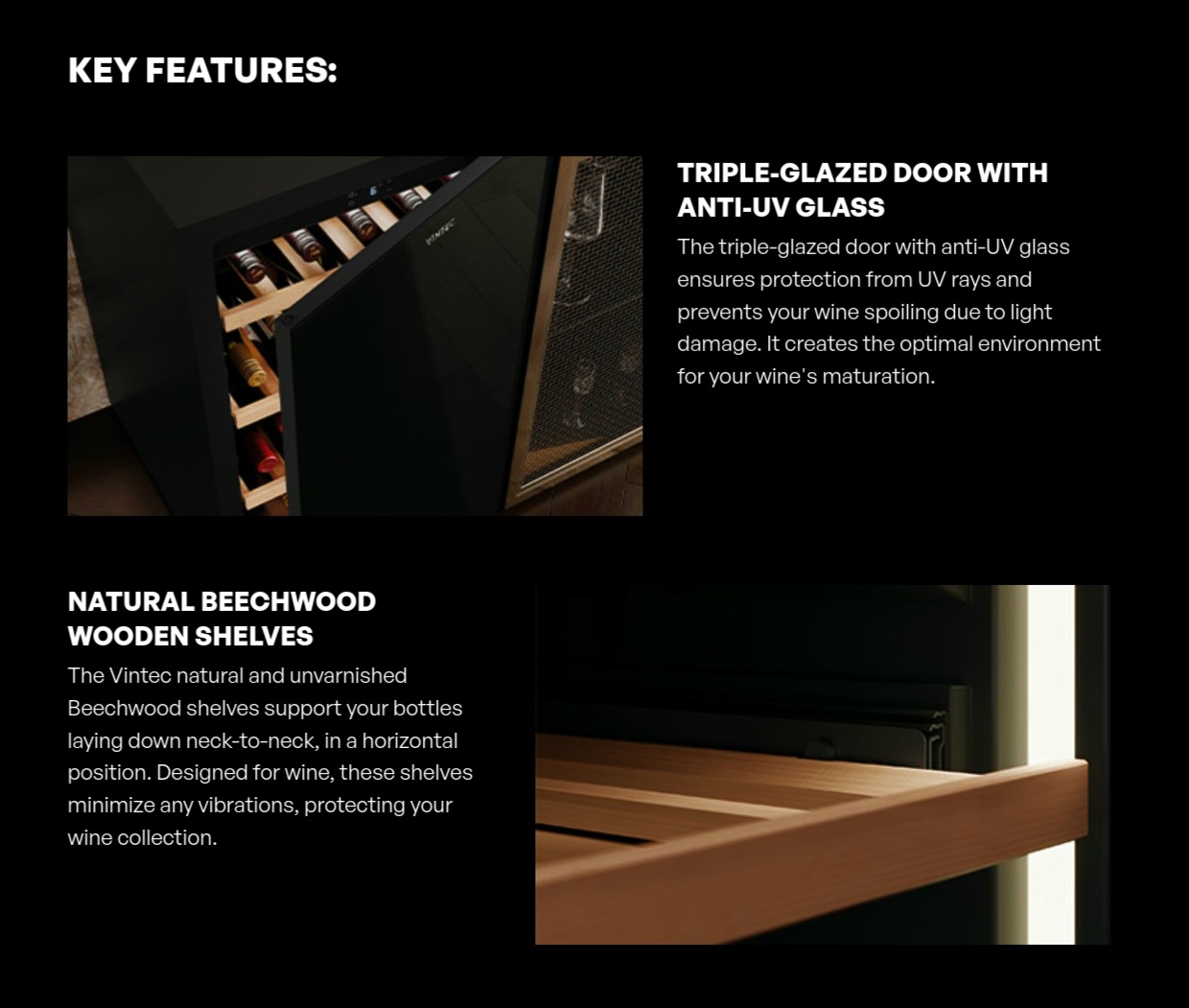 Vintec VWS830FAS-X 35 BOTTLES SINGLE-ZONE WINE CHILLER - Image 5