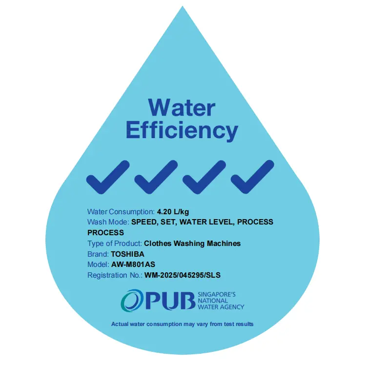 TOSHIBA AW-M901BS(WS) 8KG TOP LOAD WASHER - Image 4