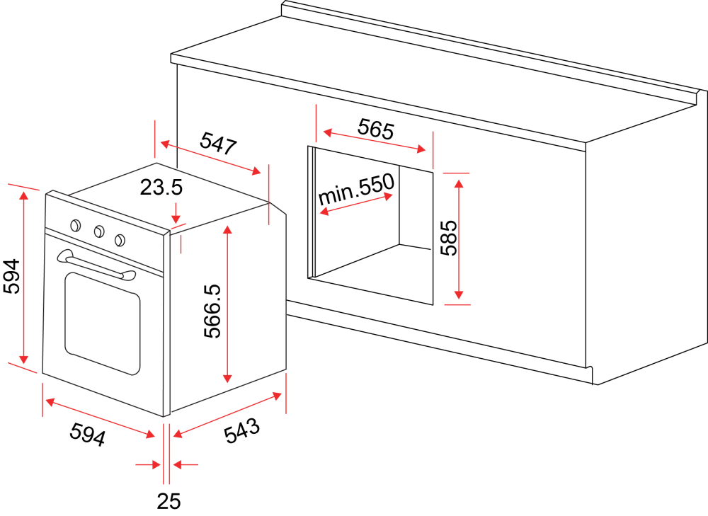 EF BO AE 62 A|BOAE62A (60CM) CONVENTIONAL MECHANICAL CONTROL BUILT-IN OVEN - Image 4