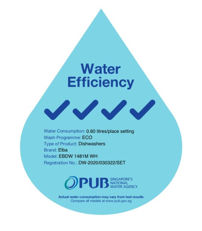 Elba EBDW 1481M WH Freestanding Dishwasher - Image 3