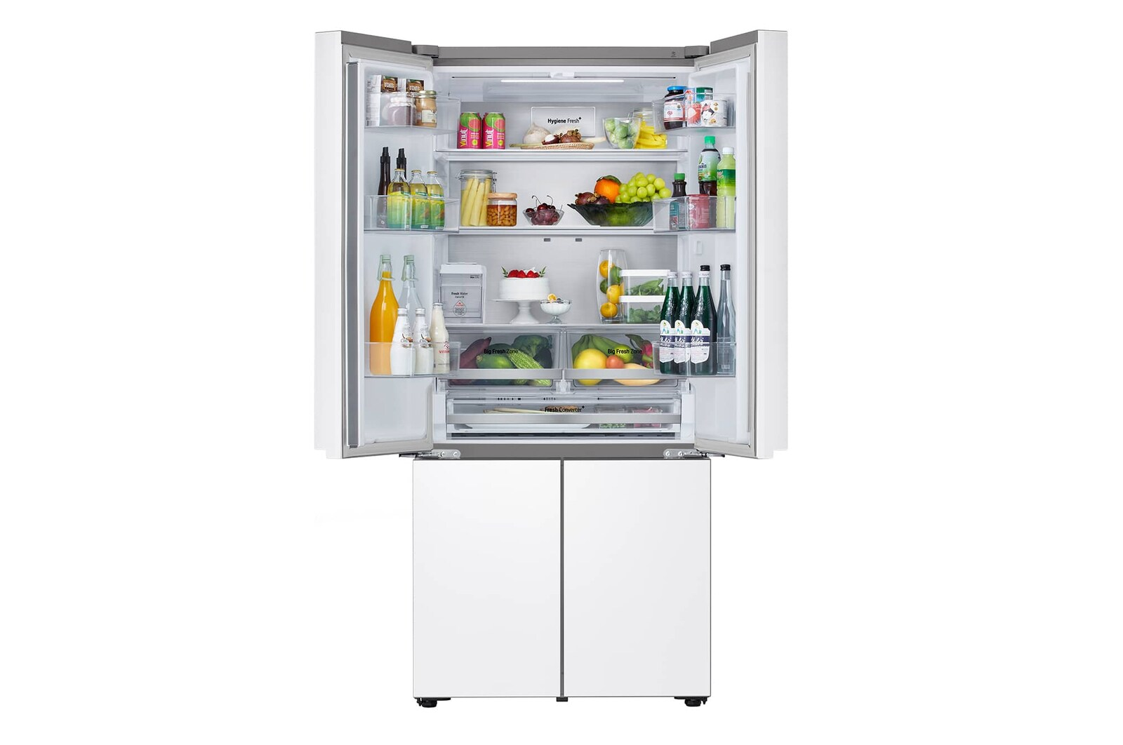 LG GF-B6174TW 4 DOOR FRIDGE - ESSENCE WHITE GLASS (611L) - Image 2