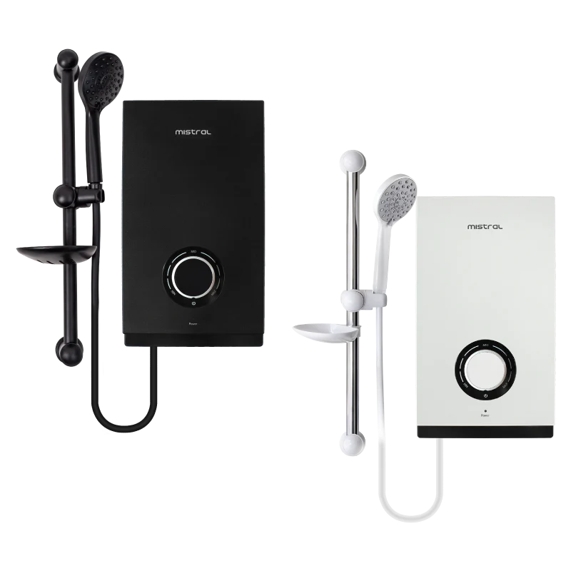 Mistral MSH101C-BK || MSH101C-WH Instant Shower Heater - Copper Tank | Black & White