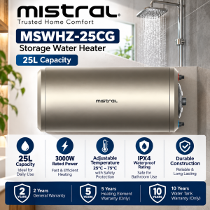 Mistral MSWHZ25CG 25L Storage Water Heater Singapore