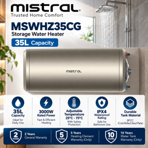 Mistral MSWHZ35CG 35L Storage Water Heater Singapore