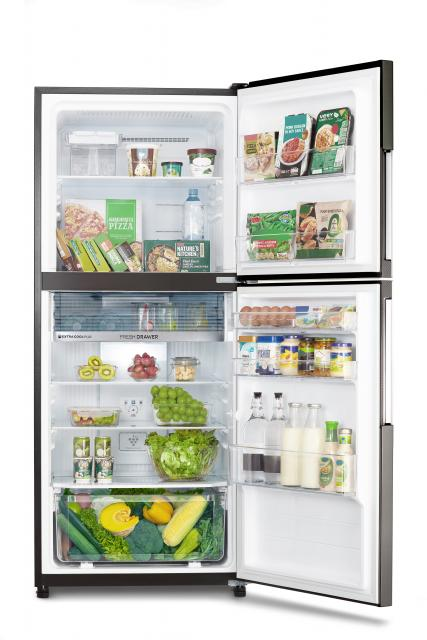 SHARP SJ-RF43E-DARK SILVER / SILVER / WHITE / BLUE / PINK TOP MOUNT FRIDGE / REFRIGERATOR (427L) - Image 3