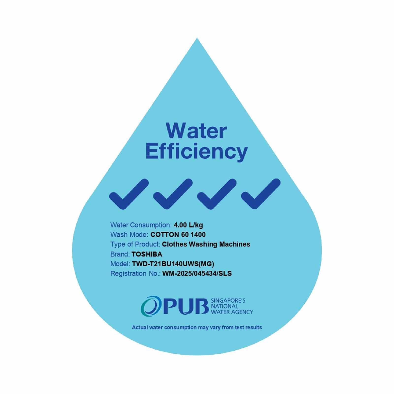 TOSHIBA TWD-T21BU140UWS(MG) FRONT LOAD WASHER DRYER (13KG/8KG) - Image 3