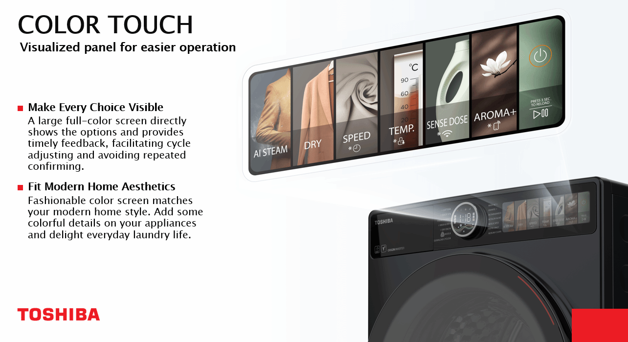 TOSHIBA TWD-T27BZP115MWS(MK) FRONT LOAD WASHER AND DRYER (10.5KG/7KG) - Image 4