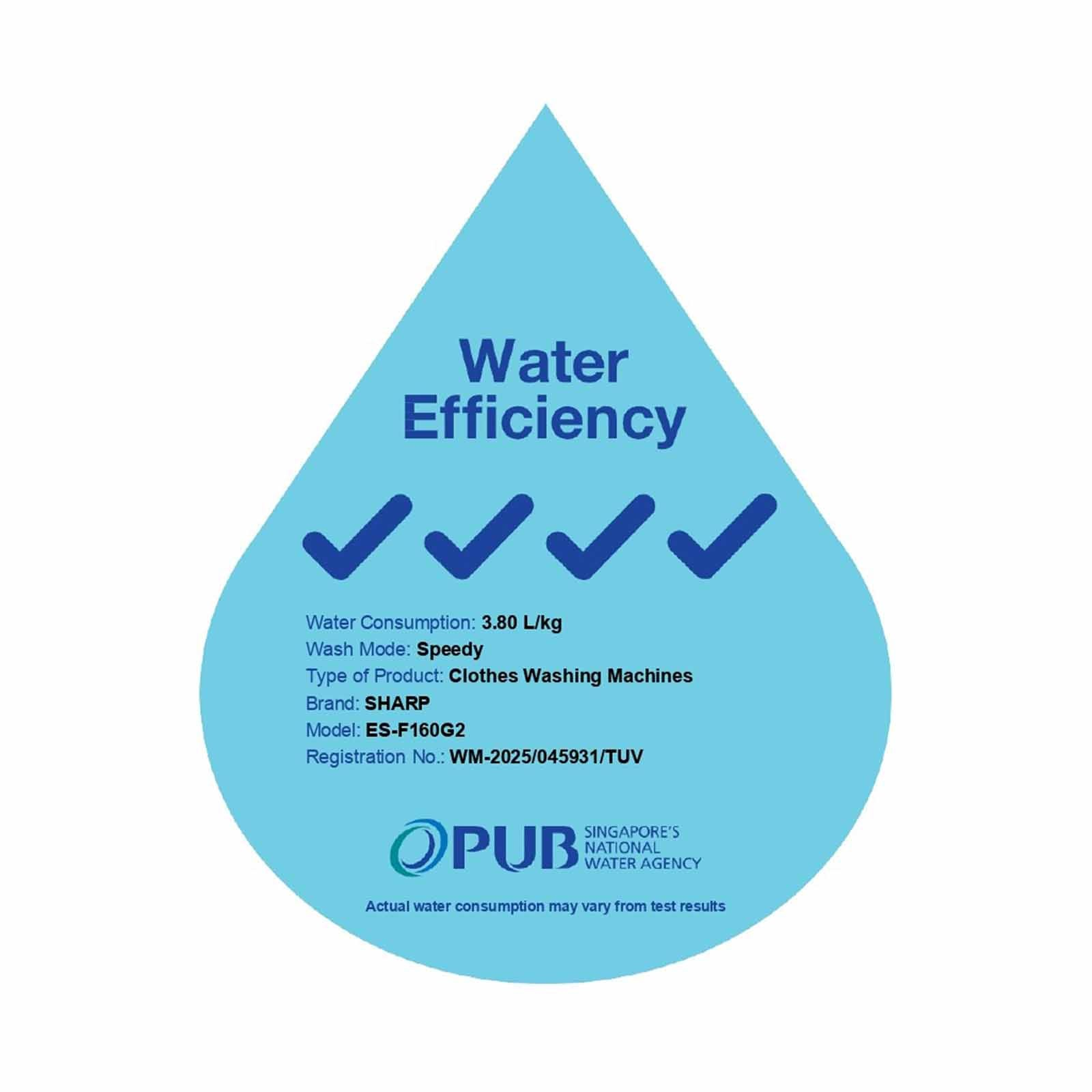 SHARP ES-F160G2 TOP LOAD WASHER (16KG) - Image 3