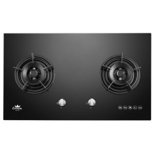 Crown CR-28 Tempered Glass 2 Burners Built-in Gas Stove