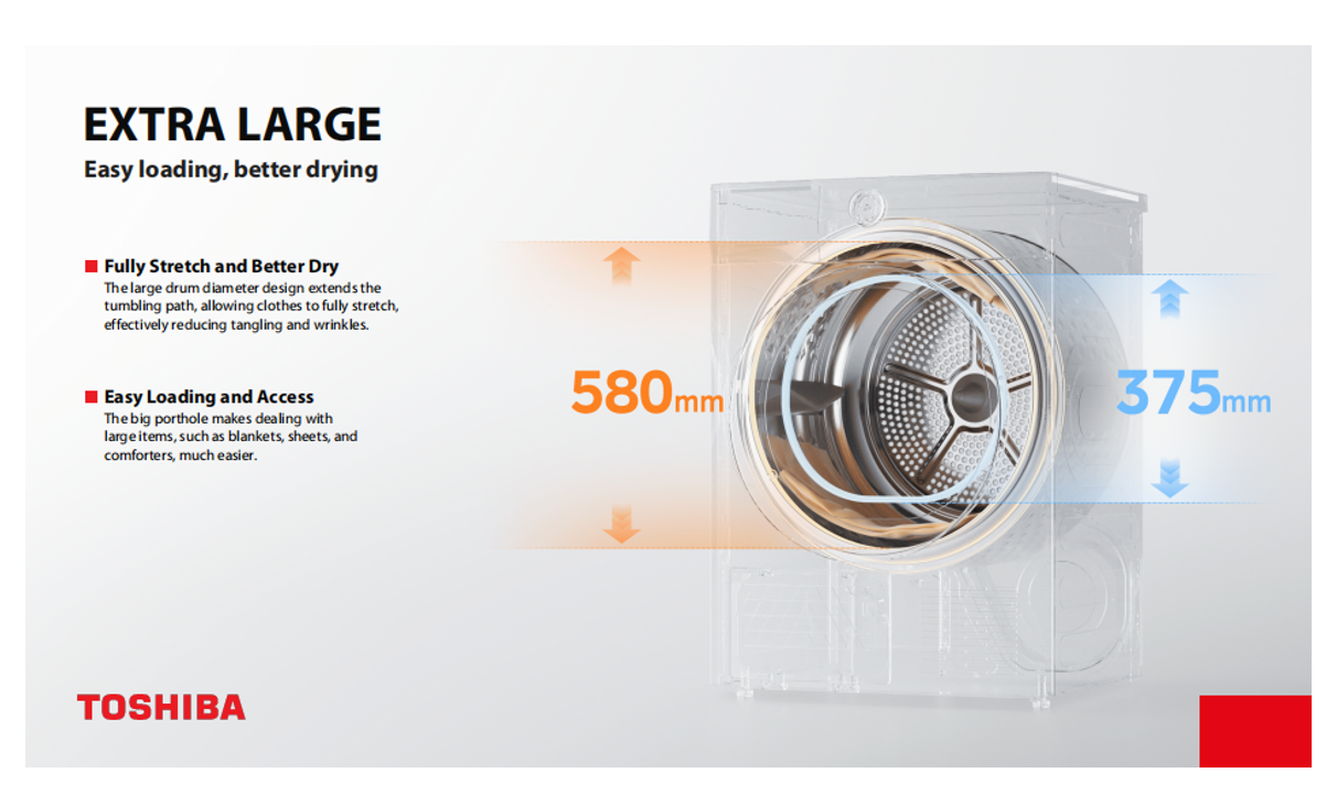 Midea TD-T21B90HWS(MG) 8kg Heat Pump Dryer - Image 7