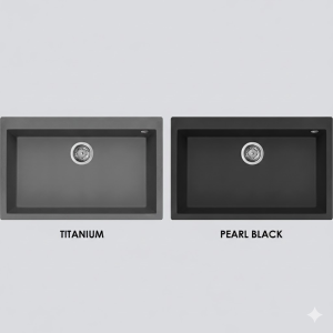 RUBINE MEQ 810-79 PB | MEQ 810-79 TI GRANITE INSET KITCHEN SINK | MEQ 810-79