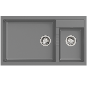 Rubine MEQ 860-86L PB | MEQ 860-86L TI Inset Granite Kitchen Sink