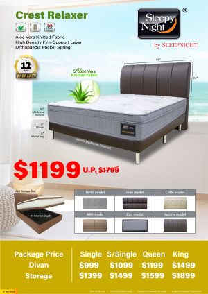 Sleepy Night Crest Relaxer Orthopaedic Pocket Spring Mattress