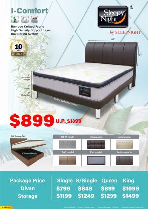 Sleepy Night I-Comfort mattress package