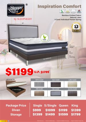 Sleepy Night Inspiration Comfort mattress package