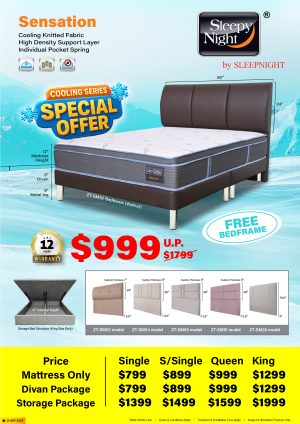 Sleepy Night Sensation Individual Pocketed Spring Mattress