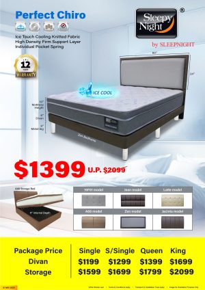 Sleepy Night Perfect Chiro Mattress Package