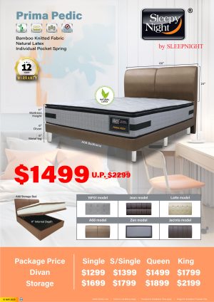 Sleepy Night Prima Pedic mattress package