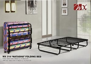 WX 314 | WX314 Natasha Folding Bed | Portable Guest Bed with Wheels