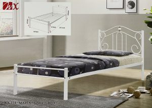 WX 318 Maria Single / Super Single Bed Metal Bed Frame