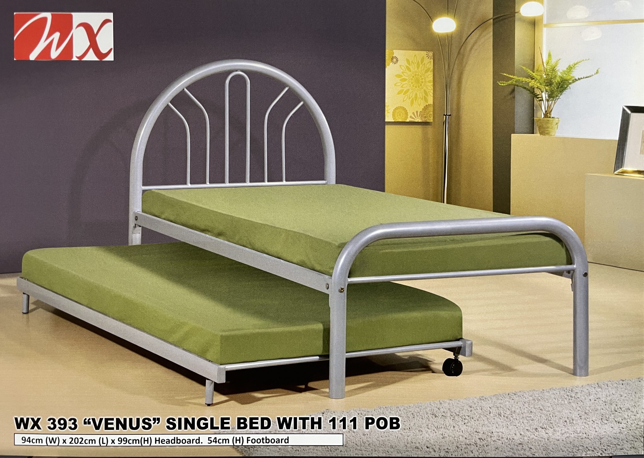The WX 393 VENUS Single Bed Metal Bed Frame