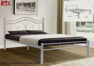 WX 512 BUTTERFLY Double Bed Metal Bed Frame