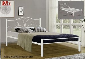 WX 513 FLOWER Double Bed Metal Bed Frame