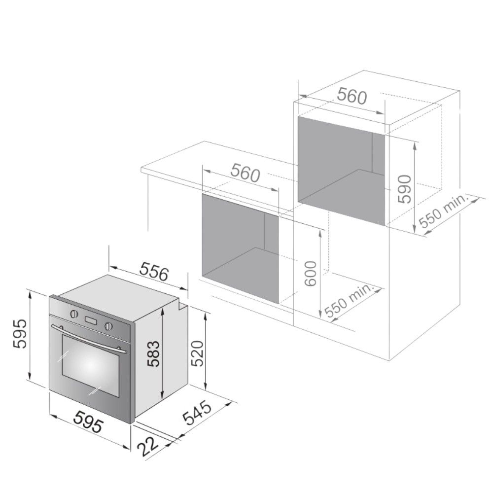 ELBA EL 10 XLX 300 | Multi-function Built in oven - 60cm - Image 2
