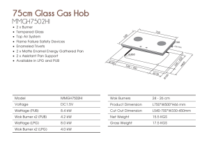 Mayer MMGH7502HI 2 Burner Built-in Glass Gas Hob