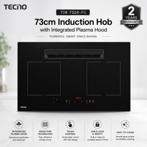 Tecno TIR7320-PS 73cm Induction Hob with Integrated Plasma Hood