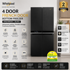 Whirlpool 5WQ24NIQAS 4 Door black Refrigerator