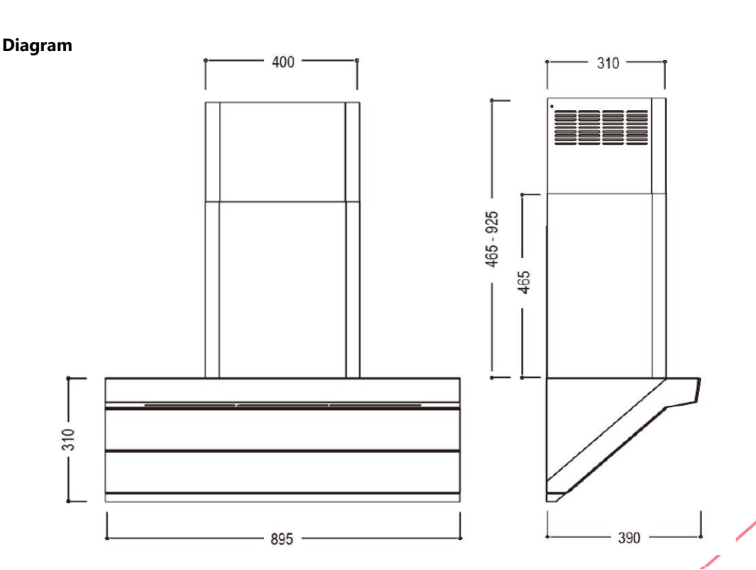 Brandt BHV2490GM 90cm Wall-Mount Chimney Hood with 1850m³/h Extraction and Motion Sensor Control Singapore