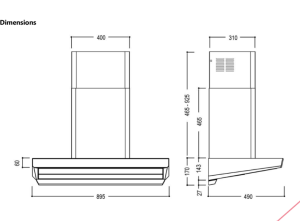 Brandt BHB2490GM 90cm Chimney Hood Singapore