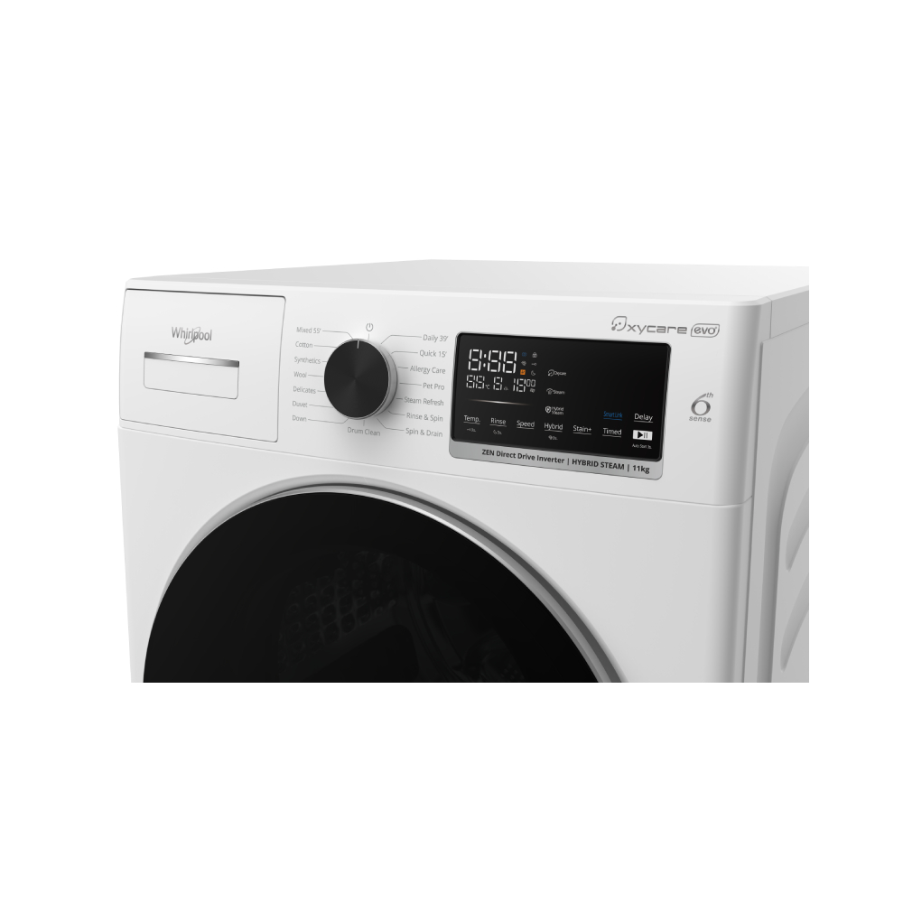 Whirlpool FWHD11002GW 11kg OxyCare Evo Front Load Washing Machine