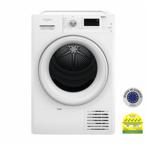 Whirlpool HWFB9002GW 9kg FreshCare+ Heat Pump Dryer with LED Display Singapore