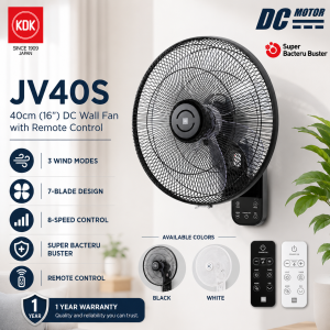 KDK JV40S 16 Inch 8-Speed DC Wall Fan with Remote Control Singapore