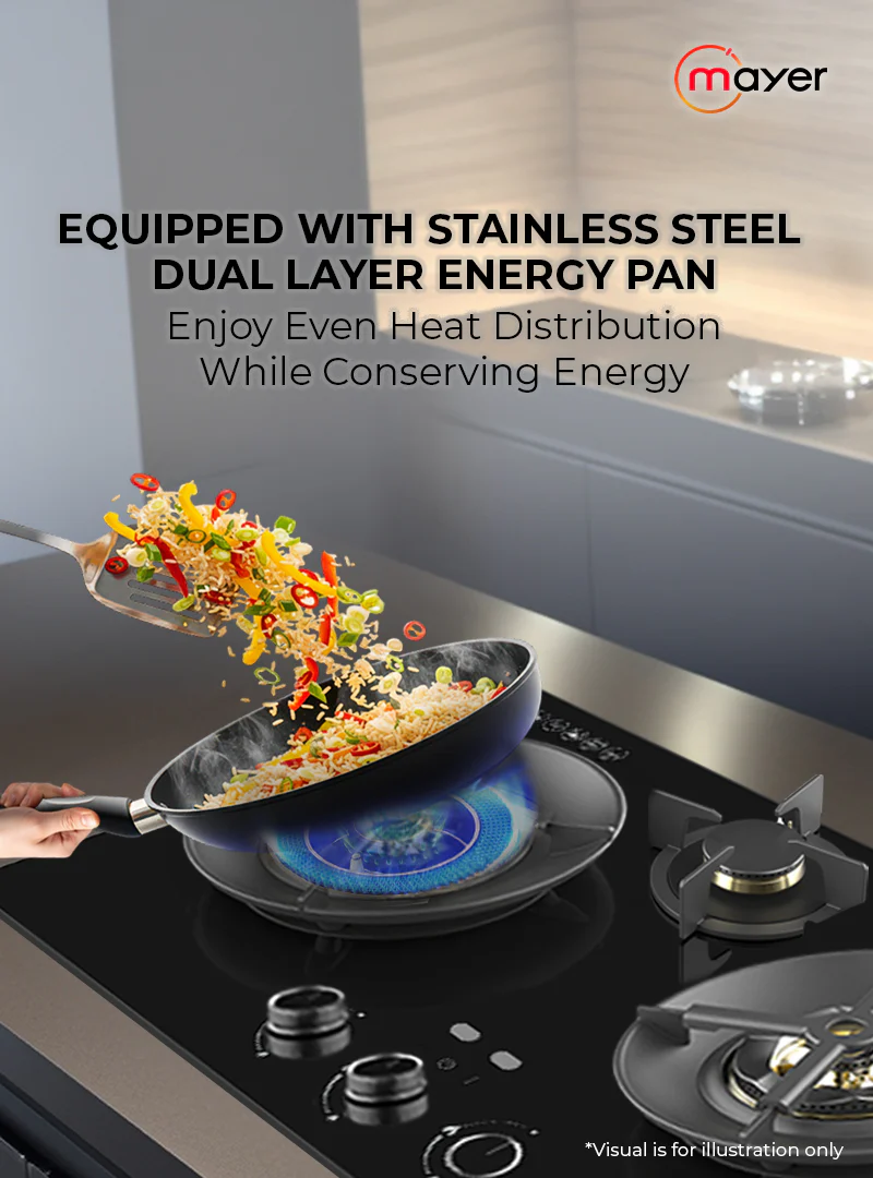 Mayer MMGH378HI 78cm 3 Zone Glass Gas Hob - Image 3