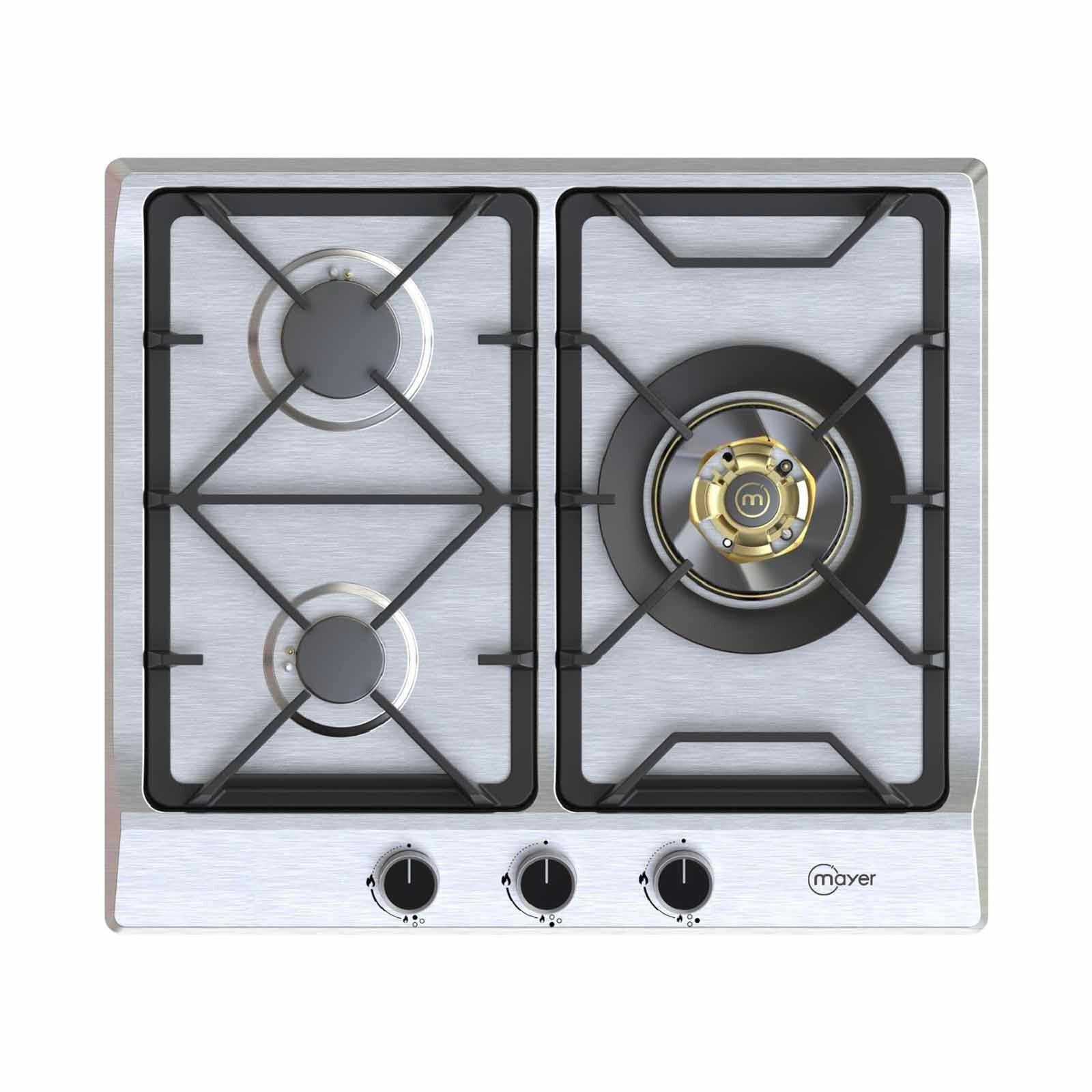 Mayer MMSS360HI 60cm 3-Burner Stainless Steel Gas Hob Singapore