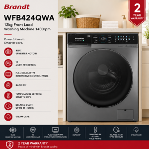 Brandt WFB424QWA 12kg Front Load Washer
