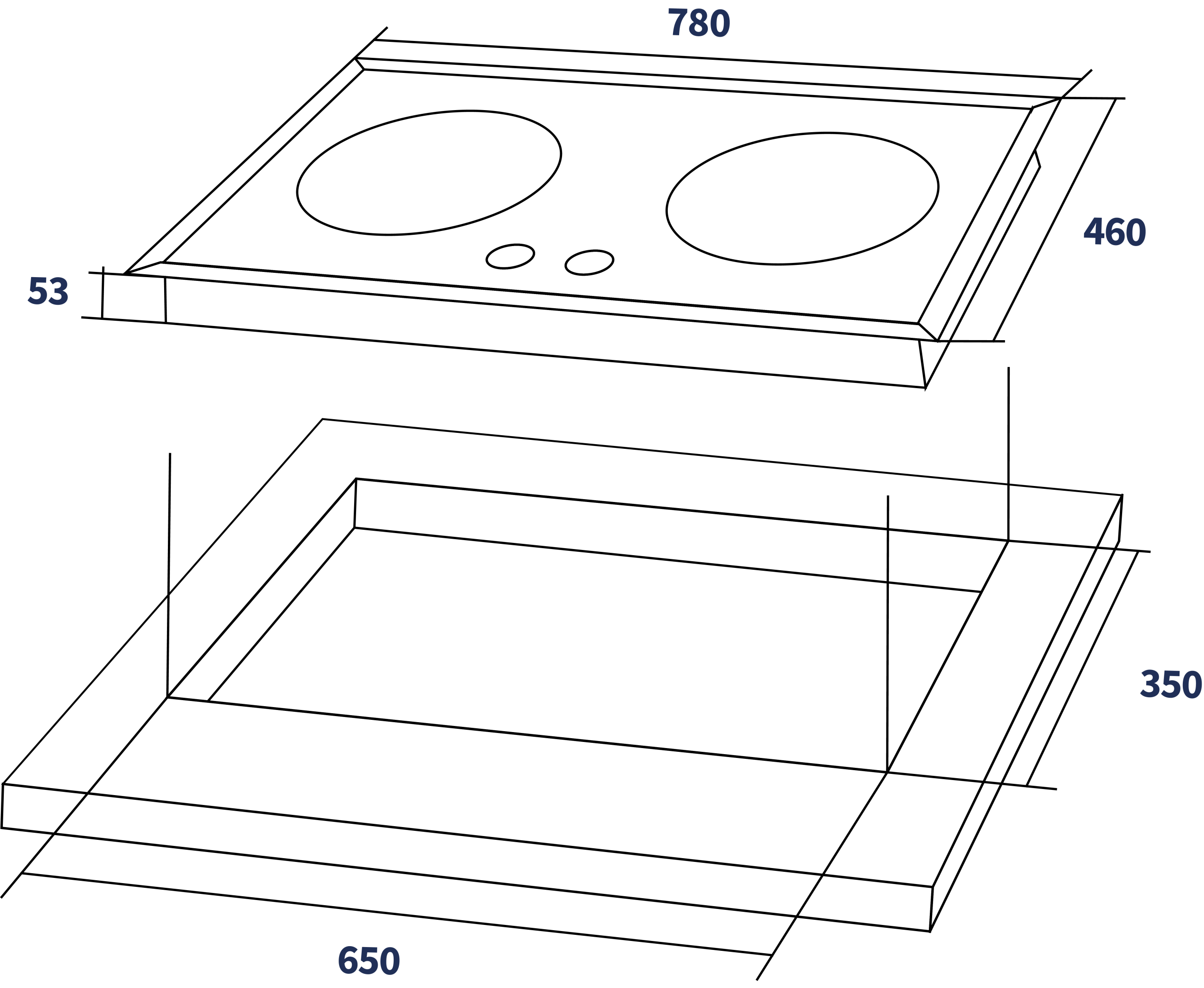 FUJIOH FH-GS6820 SS | GLBK | FGBK 78cm 2-Burner Gas Hob