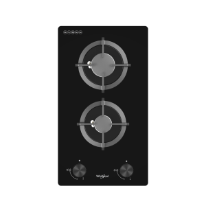 Whirlpool GWG3020TS | GWG3020LS 30cm 2-Burner Domino Gas Hob | Black Ceramic Glass