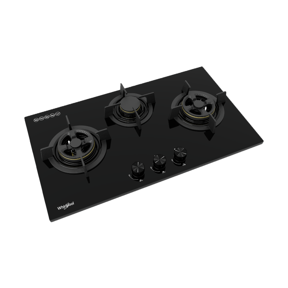 Whirlpool GWG7830LS | GWG7830TS 78 cm 3‑Burner LPG / Town Gas Hob