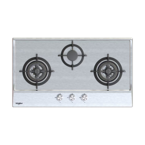 Whirlpool GWM8831TS GWM8831LS 88cm 3-Burner Stainless Steel Built-In Gas Hob