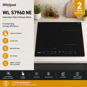 Whirlpool WL S7960 NE 60 cm 4‑Zone Built‑in Induction Hob
