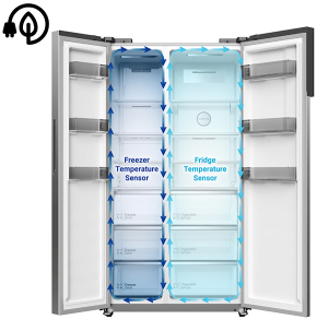 Hitachi HRSN9552DGBSG 525L Side-by-Side Refrigerator Glass Black Singapore