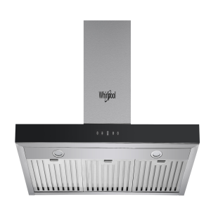 Whirlpool WT9BTAS 90cm Auto‑Clean T‑Box Cooker Hood | Inox with Black Glass Panel