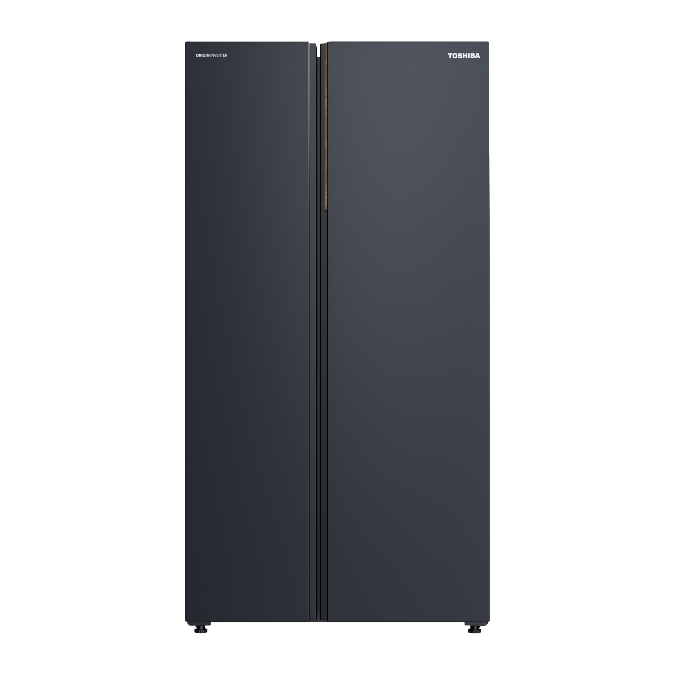 Toshiba GR-RS910WI2-PMX(06) 692L side-by-side refrigerator in Morandi Grey.