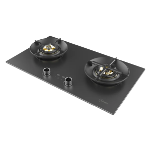 Mayer MMGH278HI 2-burner glass gas hob with MMCH407I 90cm chimney cooker hood